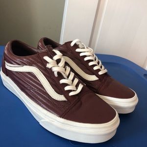 Leather Maroon Vans